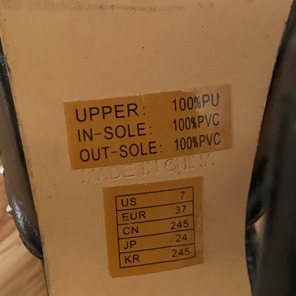 Black rhinestone platform pump size 7 high heel - Picture 6 of 10